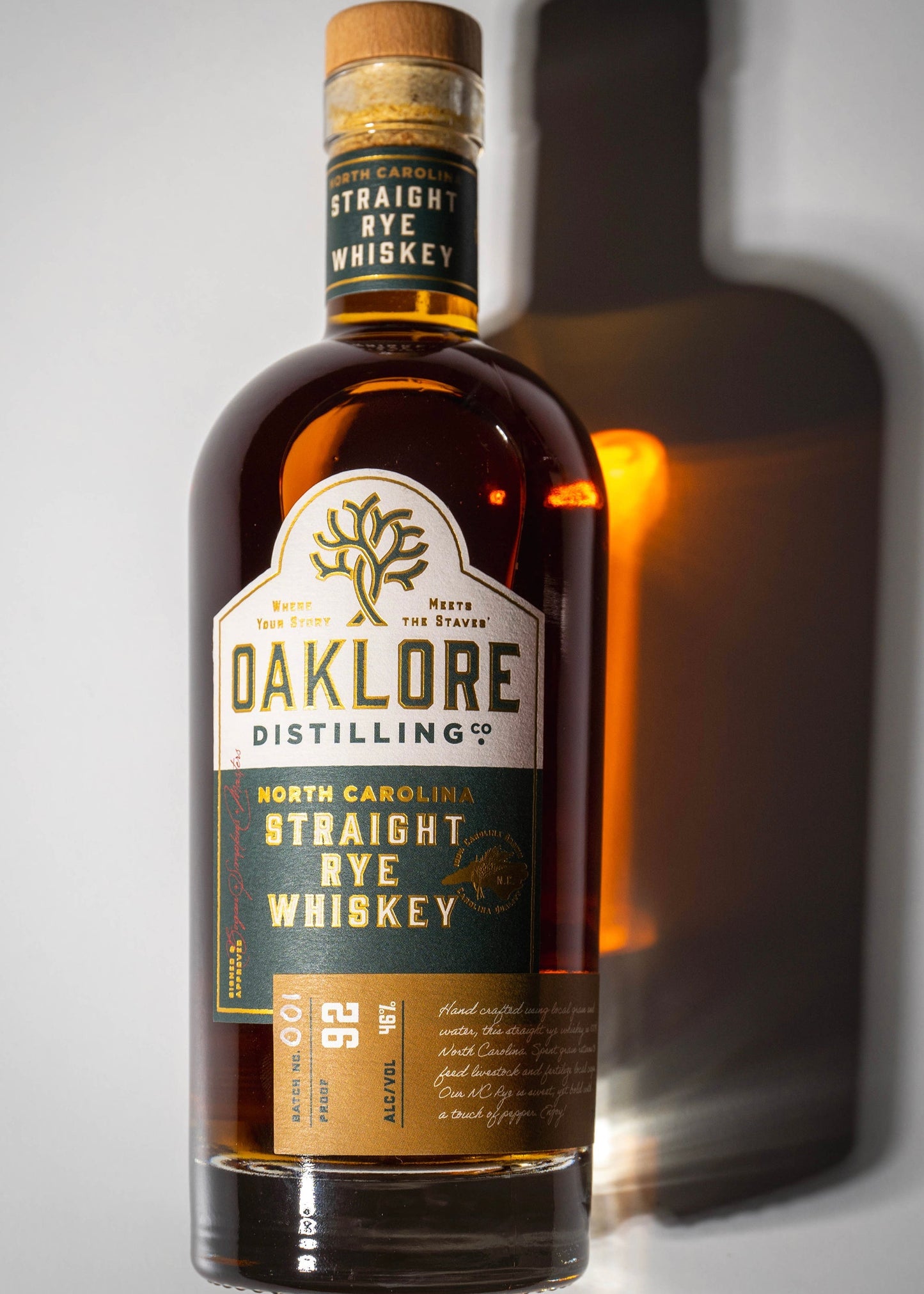 Oaklore North Carolina Straight Rye Whiskey